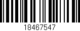 Código de barras (EAN, GTIN, SKU, ISBN): '18467547'