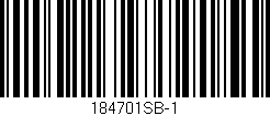 Código de barras (EAN, GTIN, SKU, ISBN): '184701SB-1'