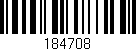 Código de barras (EAN, GTIN, SKU, ISBN): '184708'