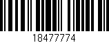 Código de barras (EAN, GTIN, SKU, ISBN): '18477774'