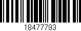 Código de barras (EAN, GTIN, SKU, ISBN): '18477793'