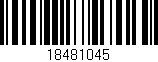 Código de barras (EAN, GTIN, SKU, ISBN): '18481045'