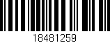 Código de barras (EAN, GTIN, SKU, ISBN): '18481259'