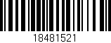 Código de barras (EAN, GTIN, SKU, ISBN): '18481521'