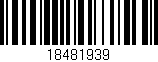 Código de barras (EAN, GTIN, SKU, ISBN): '18481939'