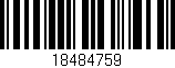 Código de barras (EAN, GTIN, SKU, ISBN): '18484759'