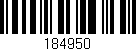 Código de barras (EAN, GTIN, SKU, ISBN): '184950'