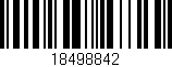 Código de barras (EAN, GTIN, SKU, ISBN): '18498842'