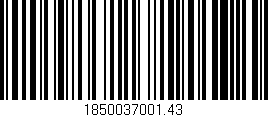 Código de barras (EAN, GTIN, SKU, ISBN): '1850037001.43'