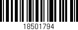 Código de barras (EAN, GTIN, SKU, ISBN): '18501794'