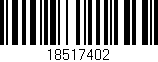 Código de barras (EAN, GTIN, SKU, ISBN): '18517402'