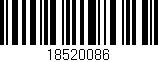 Código de barras (EAN, GTIN, SKU, ISBN): '18520086'