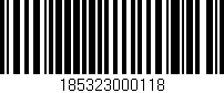 Código de barras (EAN, GTIN, SKU, ISBN): '185323000118'