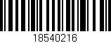 Código de barras (EAN, GTIN, SKU, ISBN): '18540216'
