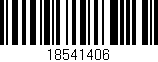 Código de barras (EAN, GTIN, SKU, ISBN): '18541406'