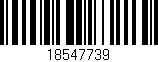 Código de barras (EAN, GTIN, SKU, ISBN): '18547739'