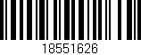 Código de barras (EAN, GTIN, SKU, ISBN): '18551626'