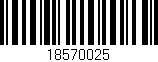 Código de barras (EAN, GTIN, SKU, ISBN): '18570025'