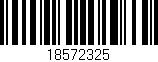 Código de barras (EAN, GTIN, SKU, ISBN): '18572325'