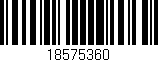 Código de barras (EAN, GTIN, SKU, ISBN): '18575360'