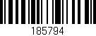 Código de barras (EAN, GTIN, SKU, ISBN): '185794'