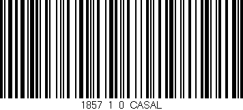 Código de barras (EAN, GTIN, SKU, ISBN): '1857_1_0_CASAL'