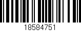 Código de barras (EAN, GTIN, SKU, ISBN): '18584751'