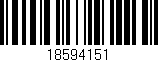 Código de barras (EAN, GTIN, SKU, ISBN): '18594151'
