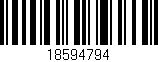 Código de barras (EAN, GTIN, SKU, ISBN): '18594794'