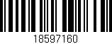 Código de barras (EAN, GTIN, SKU, ISBN): '18597160'