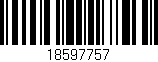 Código de barras (EAN, GTIN, SKU, ISBN): '18597757'