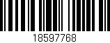 Código de barras (EAN, GTIN, SKU, ISBN): '18597768'