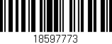 Código de barras (EAN, GTIN, SKU, ISBN): '18597773'