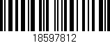 Código de barras (EAN, GTIN, SKU, ISBN): '18597812'