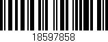 Código de barras (EAN, GTIN, SKU, ISBN): '18597858'