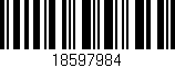 Código de barras (EAN, GTIN, SKU, ISBN): '18597984'
