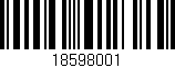Código de barras (EAN, GTIN, SKU, ISBN): '18598001'