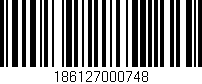 Código de barras (EAN, GTIN, SKU, ISBN): '186127000748'