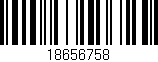 Código de barras (EAN, GTIN, SKU, ISBN): '18656758'