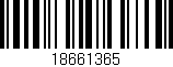 Código de barras (EAN, GTIN, SKU, ISBN): '18661365'