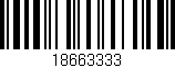 Código de barras (EAN, GTIN, SKU, ISBN): '18663333'