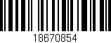 Código de barras (EAN, GTIN, SKU, ISBN): '18670854'