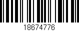 Código de barras (EAN, GTIN, SKU, ISBN): '18674776'