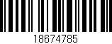 Código de barras (EAN, GTIN, SKU, ISBN): '18674785'