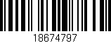 Código de barras (EAN, GTIN, SKU, ISBN): '18674797'