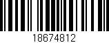 Código de barras (EAN, GTIN, SKU, ISBN): '18674812'