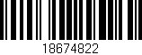 Código de barras (EAN, GTIN, SKU, ISBN): '18674822'