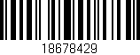 Código de barras (EAN, GTIN, SKU, ISBN): '18678429'