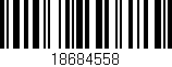 Código de barras (EAN, GTIN, SKU, ISBN): '18684558'