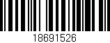 Código de barras (EAN, GTIN, SKU, ISBN): '18691526'
